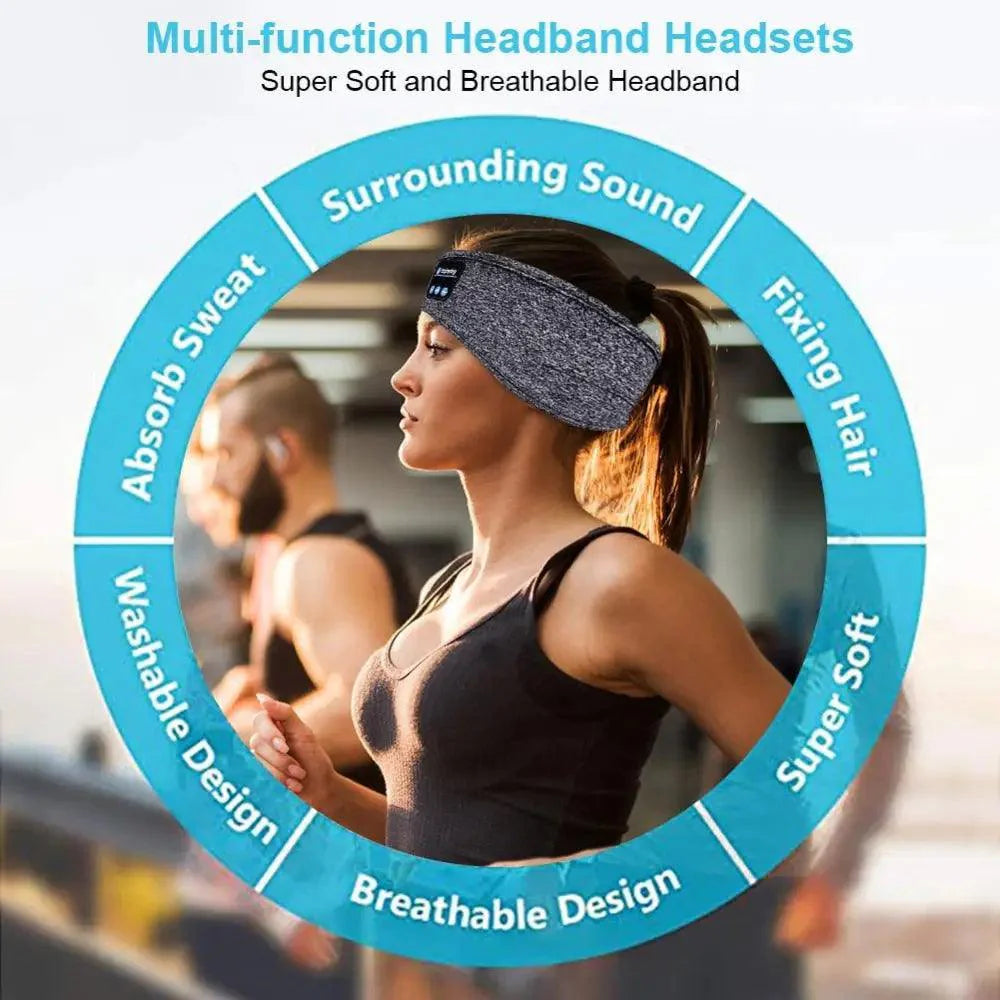 STEVVEX Bluetooth Wireless Sports Headband Headphones