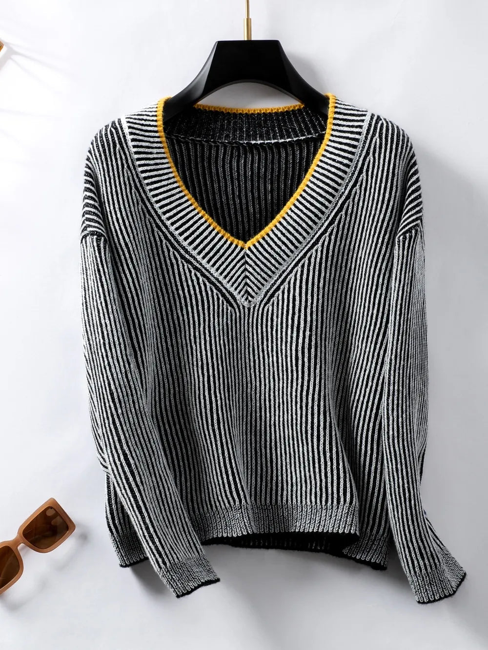 New casual pullover loose knit sweater - Korvel