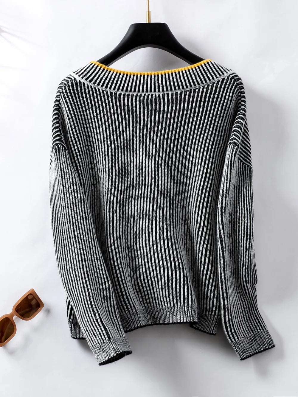 New casual pullover loose knit sweater - Korvel