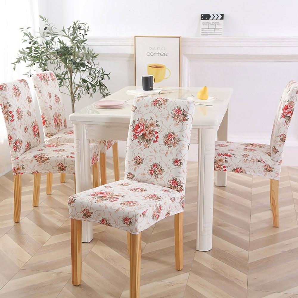 Premium Spandex Stretch Chair Covers - Floral Design