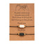 Charm Bracelet Set for Couples - Volcanic Stone & Woven Design