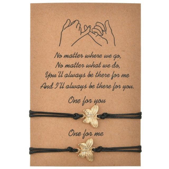 Charm Bracelet Set for Couples - Volcanic Stone & Woven Design