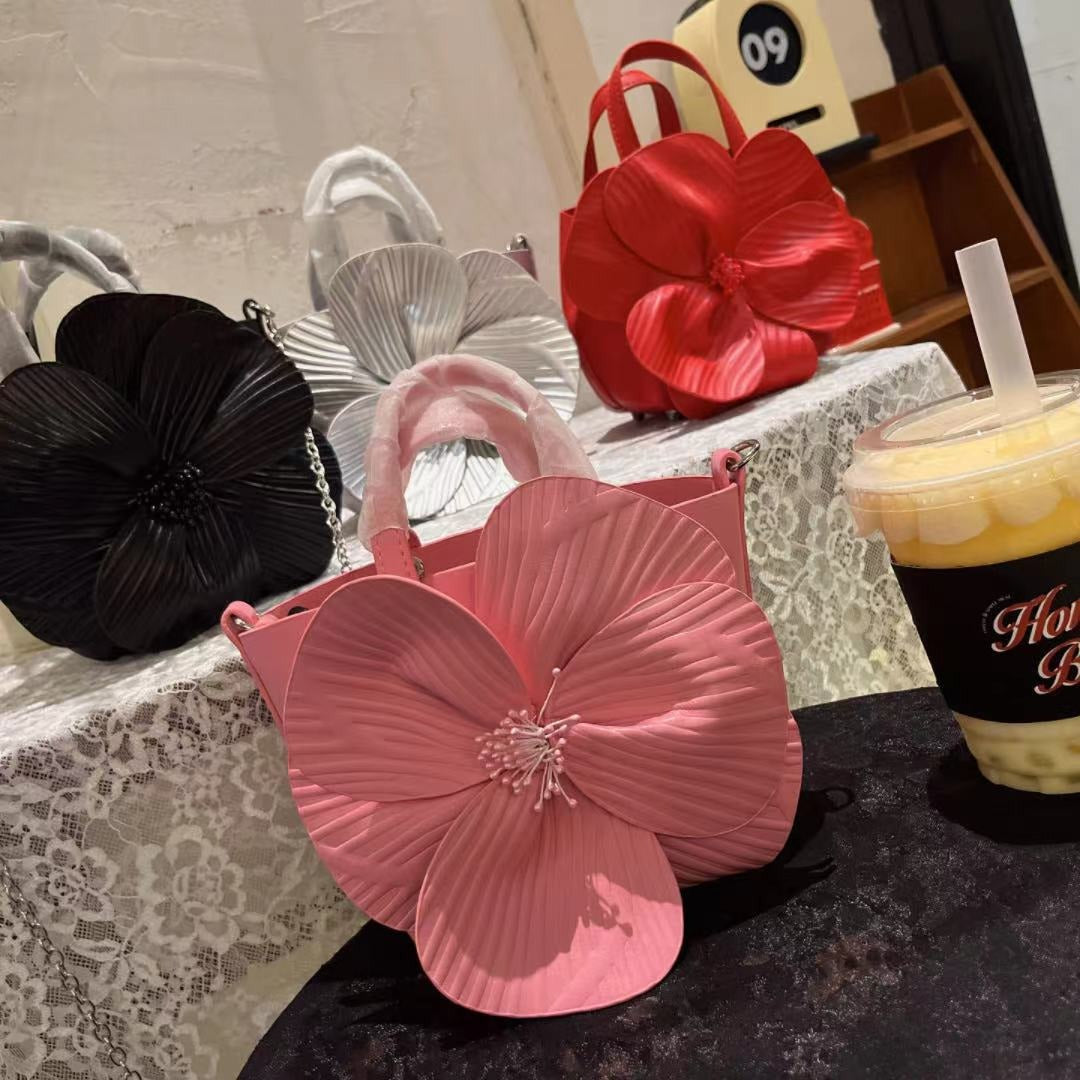 New Chinese style tea flower bucket banquet petals lady lady bride vegetable basket hand holding small bag - Korvel