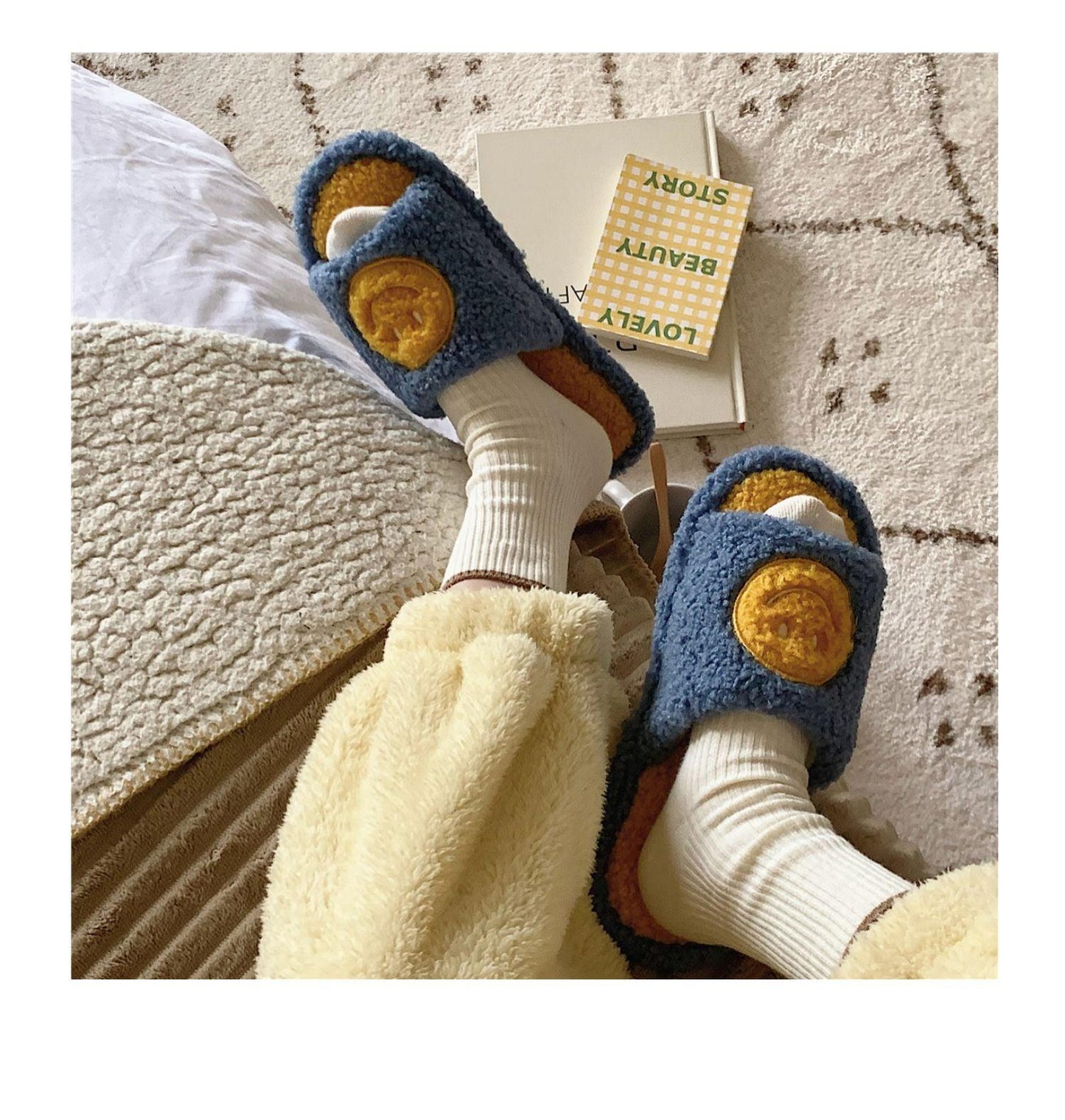 Chaussons élégants antidérapants pour couples