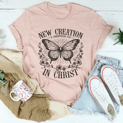 Nueva Creación 2 Corintios 5:17 Camiseta en Cristo