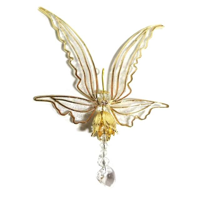 Crystal Guardian Angel Wing Sun Catcher - Elegant Home Decor