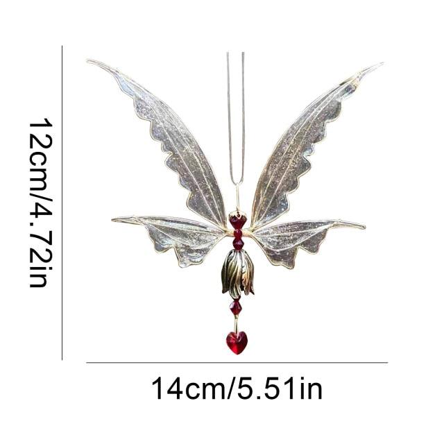 Crystal Guardian Angel Wing Sun Catcher - Elegant Home Decor