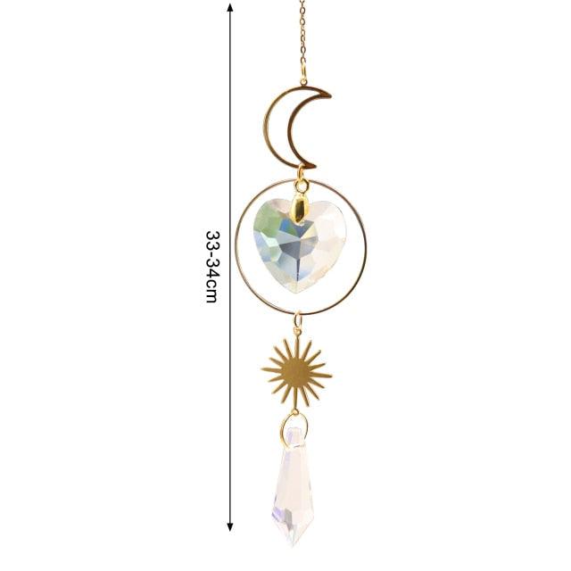 Crystal Guardian Angel Wing Sun Catcher - Elegant Home Decor