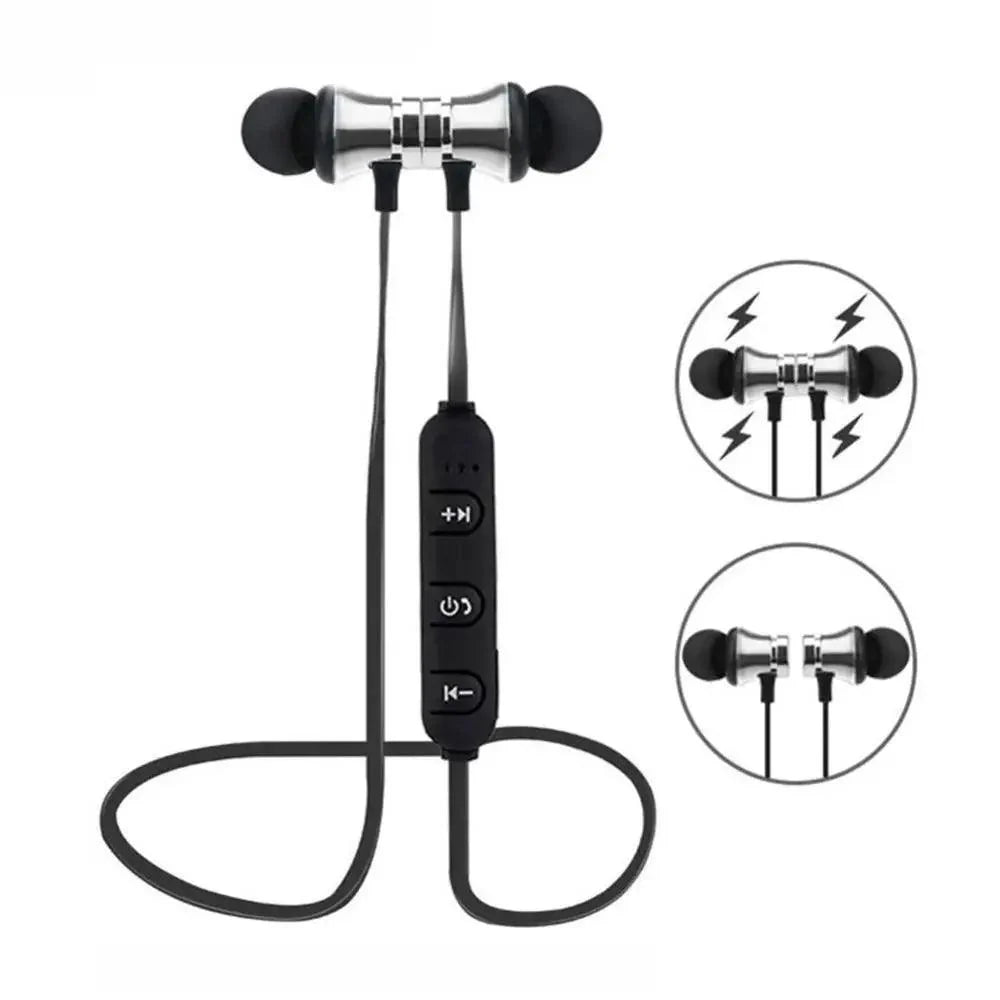 Magnetic Wireless Bluetooth Neckband Earphones for Sports