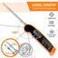 Precision Digital Kitchen Thermometer for Meat, Water & Milk - Fast & Waterproof Cooking Probe - Korvel