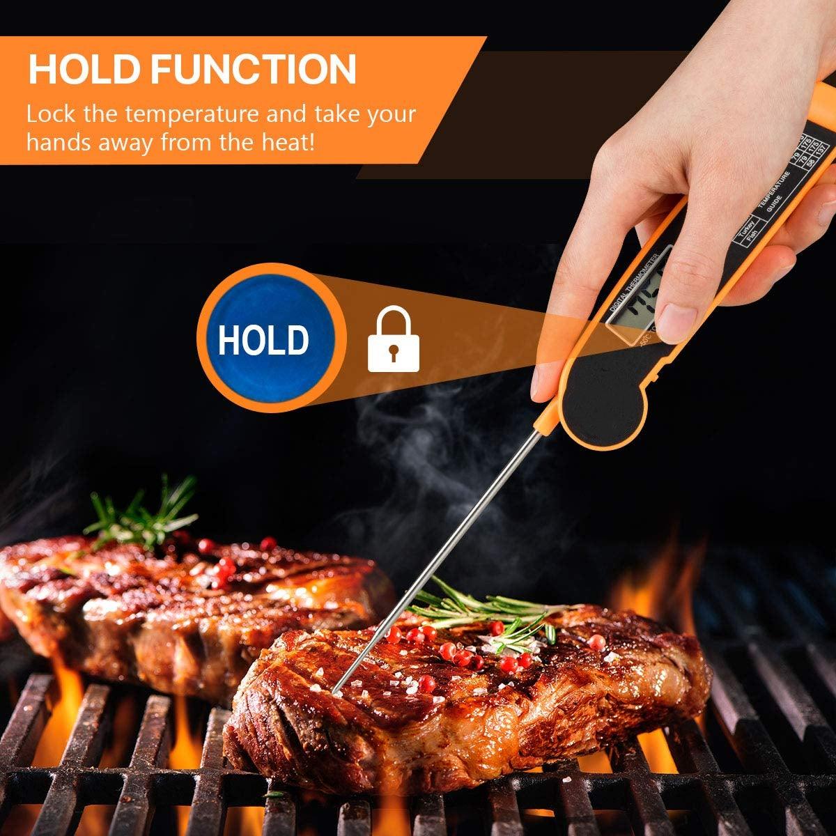 Precision Digital Kitchen Thermometer for Meat, Water & Milk - Fast & Waterproof Cooking Probe - Korvel