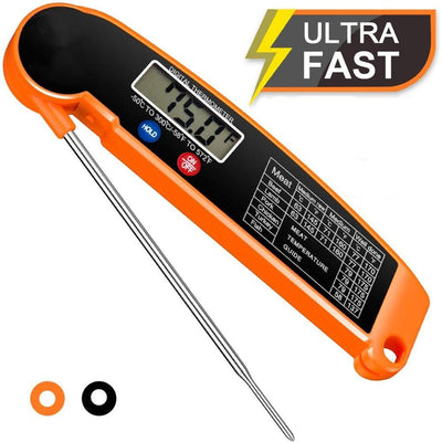 Precision Digital Kitchen Thermometer for Meat, Water & Milk - Fast & Waterproof Cooking Probe - Korvel