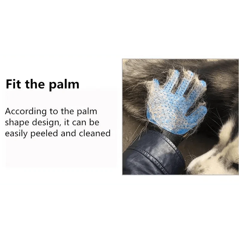Gants de toilettage doux pour animaux de compagnie pour un retrait de poils sans effort