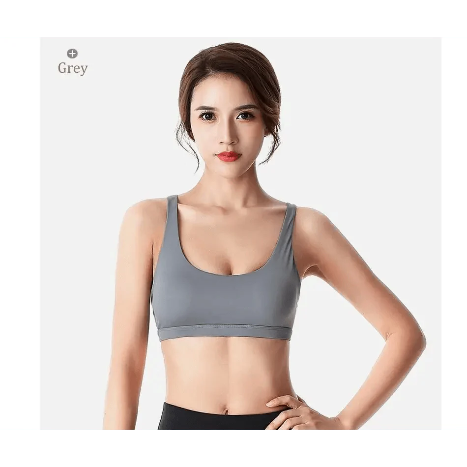 Elegance Fitness Sports Bra for Women - Crisscross Design