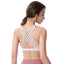 Elegance Fitness Sports Bra for Women - Crisscross Design