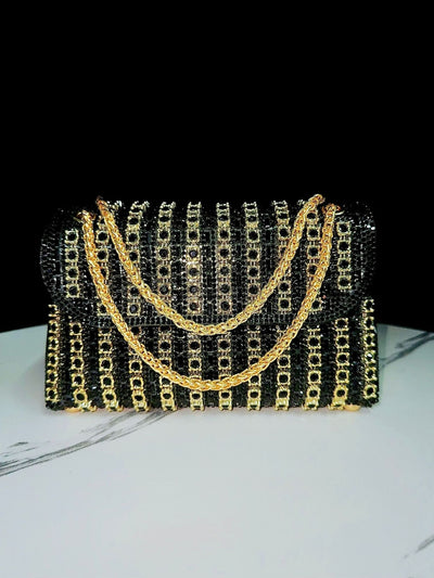 Elegant Rhinestone Clutch Handbag for Evening Events