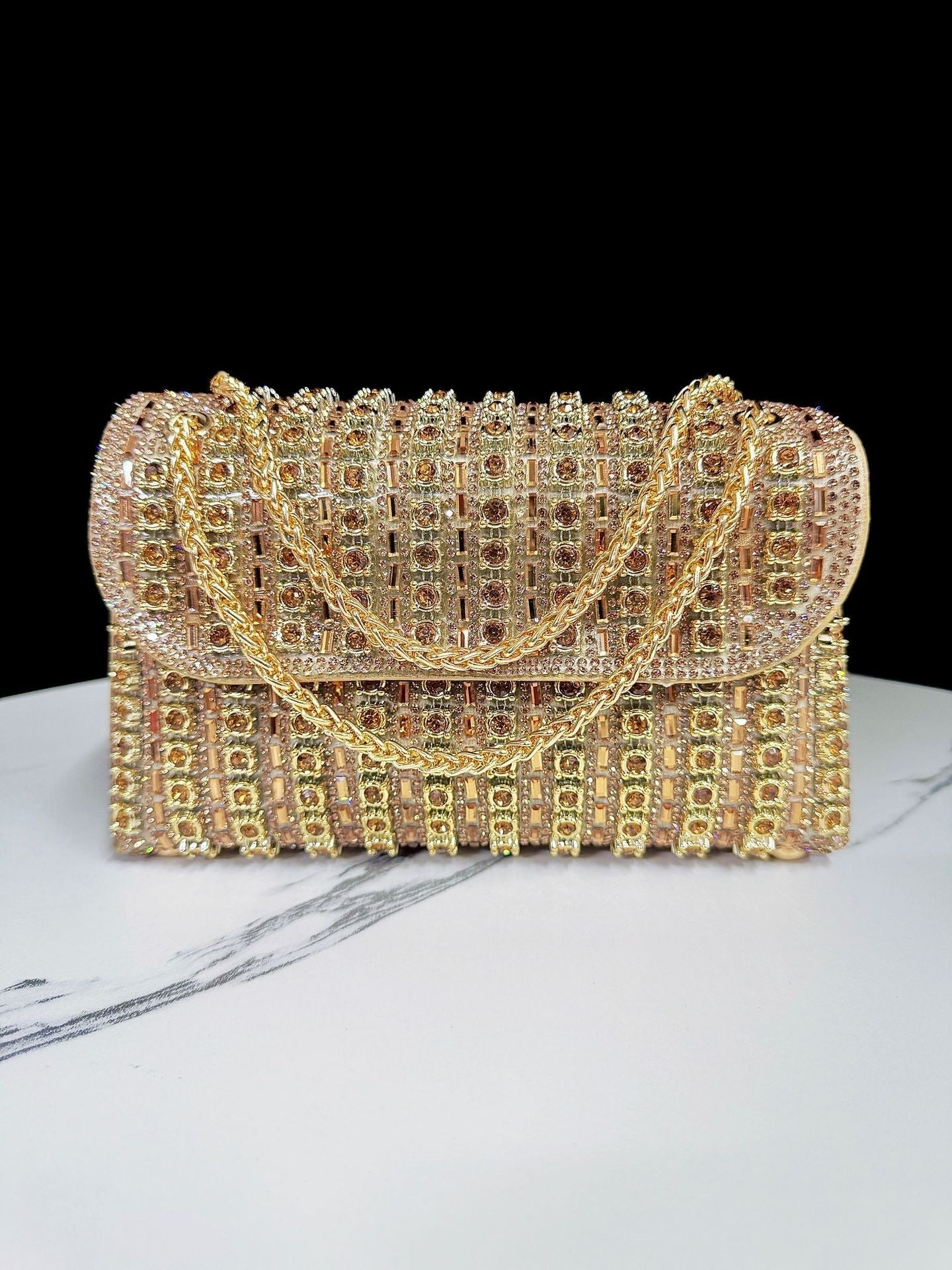 Elegant Rhinestone Clutch Handbag for Evening Events
