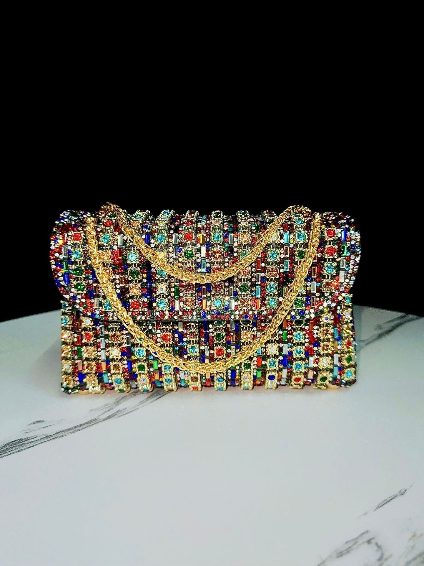 Elegant Rhinestone Clutch Handbag for Evening Events