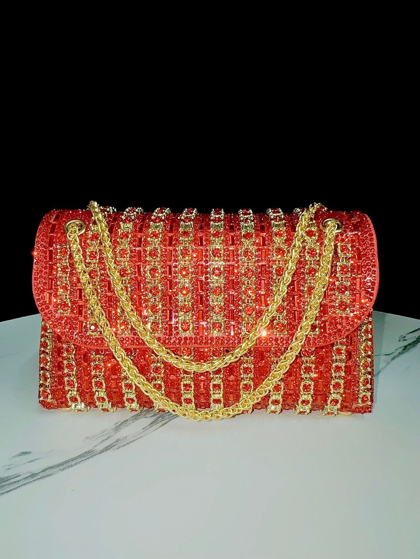 Elegant Rhinestone Clutch Handbag for Evening Events