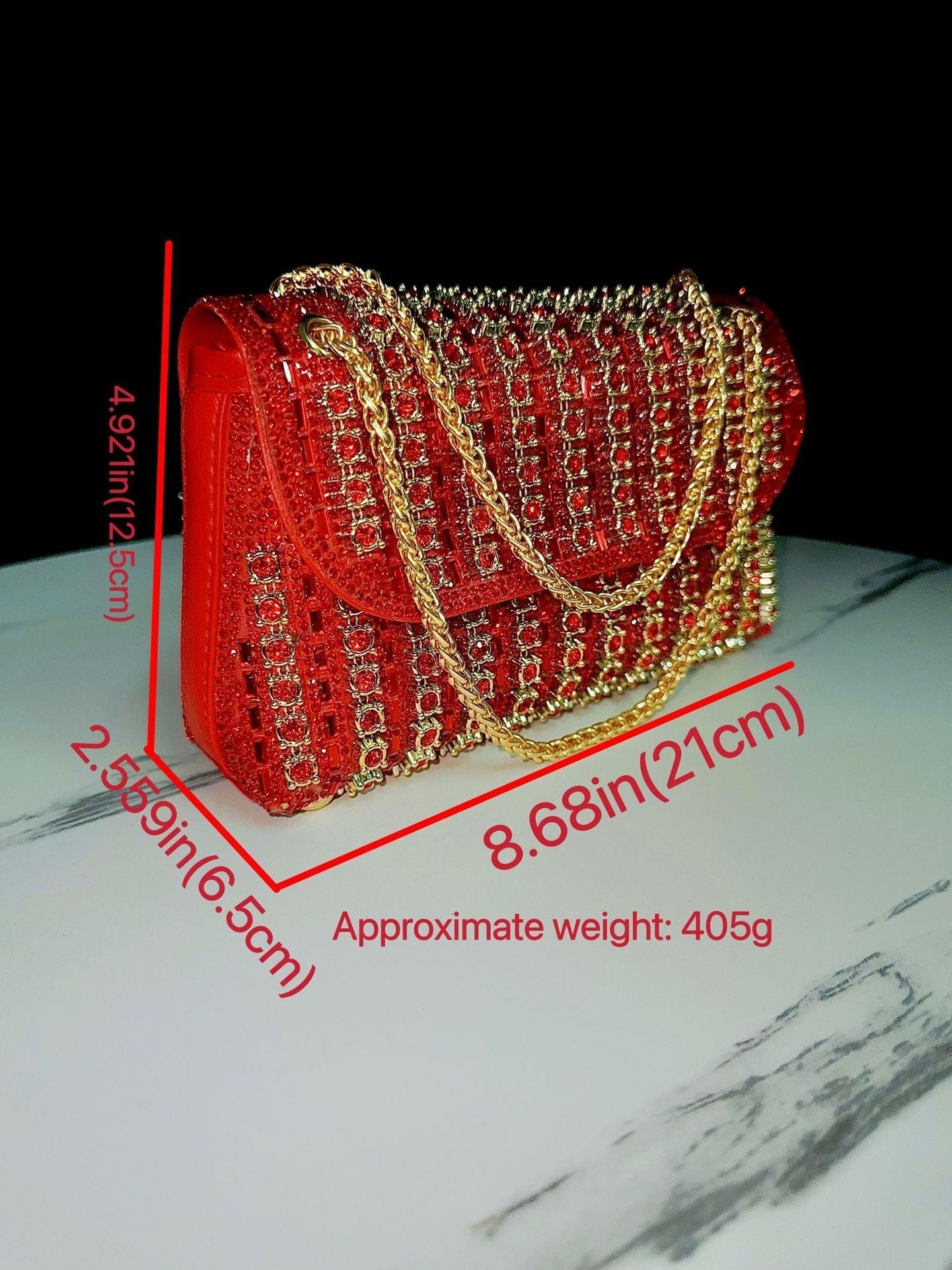 Elegant Rhinestone Clutch Handbag for Evening Events