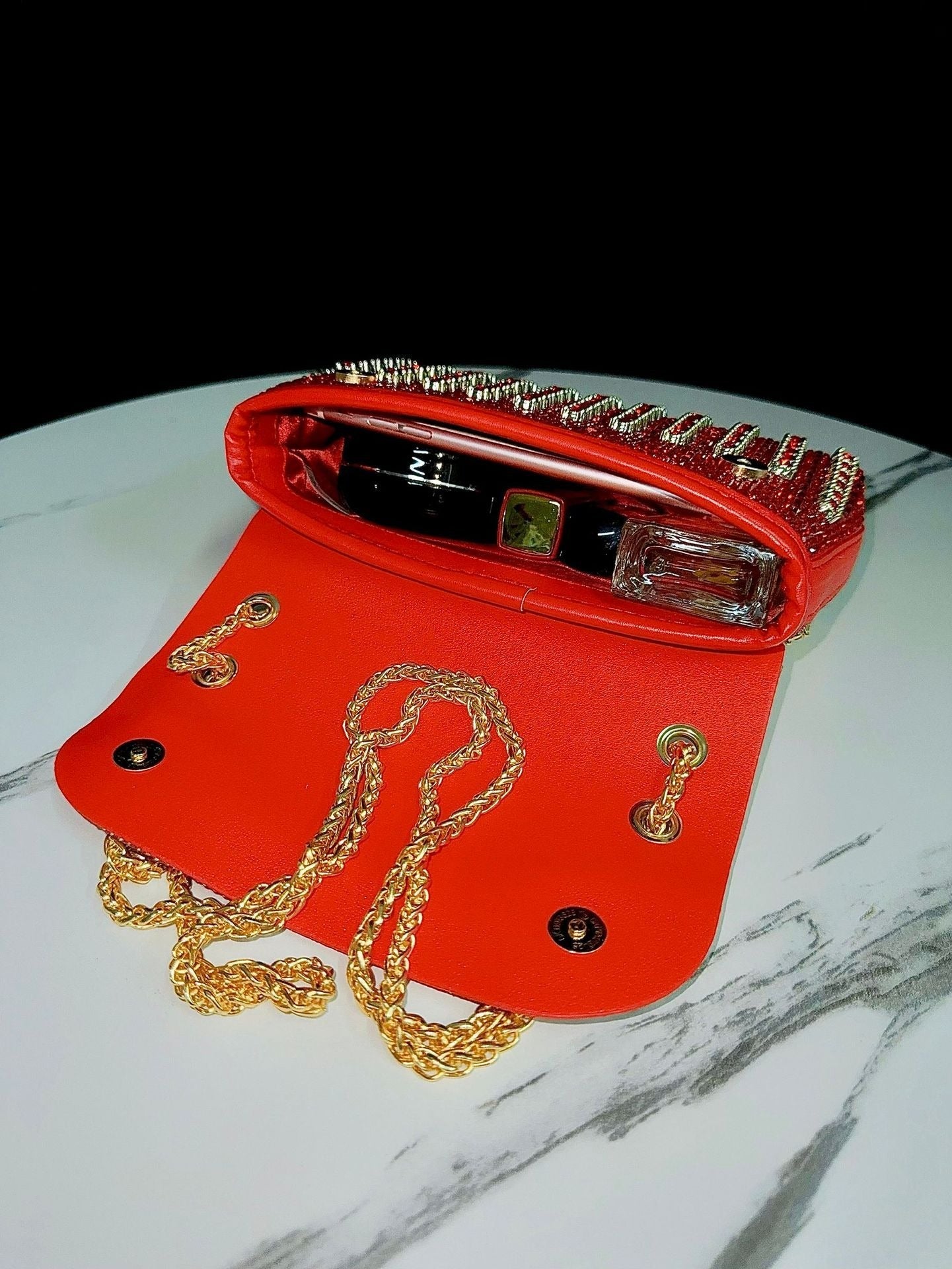 Elegant Rhinestone Clutch Handbag for Evening Events