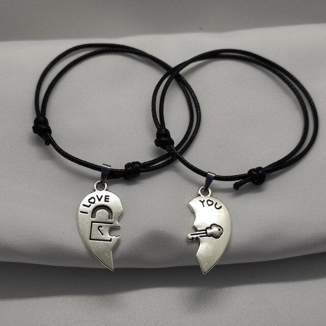 Elegant Heart-Shaped Couple Bracelet Set for Special Moments