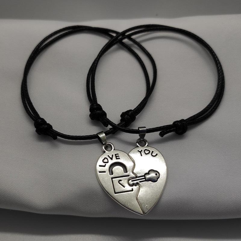 Elegant Heart-Shaped Couple Bracelet Set for Special Moments