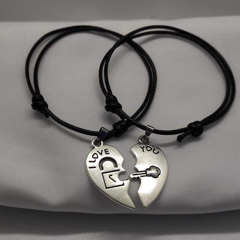Elegant Heart-Shaped Couple Bracelet Set for Special Moments