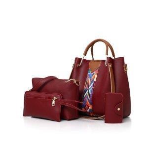 New Fashion Four Piece Set Mother Bag Handheld One Shoulder Crossbody Bag Water Bucket Bag - Korvel