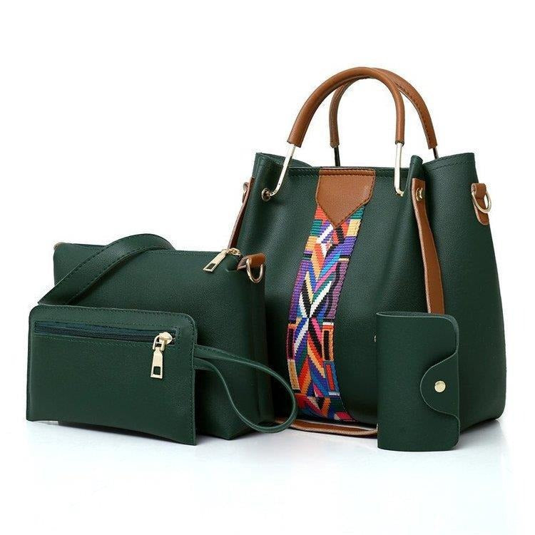 New Fashion Four Piece Set Mother Bag Handheld One Shoulder Crossbody Bag Water Bucket Bag - Korvel