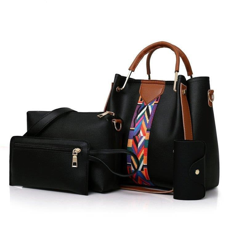 New Fashion Four Piece Set Mother Bag Handheld One Shoulder Crossbody Bag Water Bucket Bag - Korvel