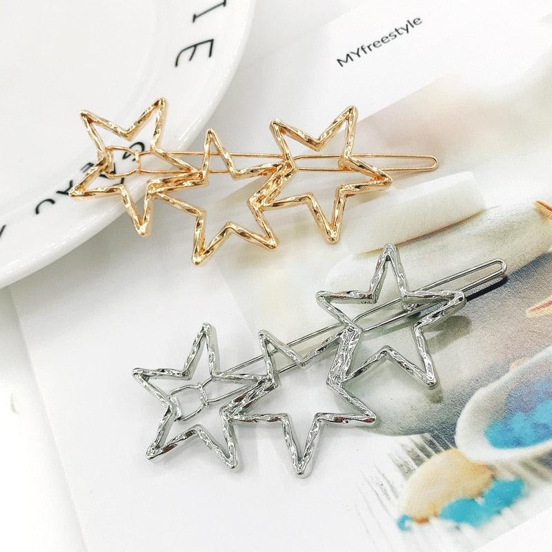 Elegant Star Alloy Hair Clip for Women