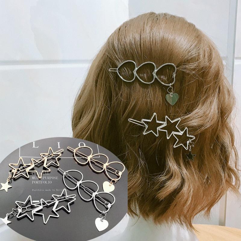 Elegant Star Alloy Hair Clip for Women