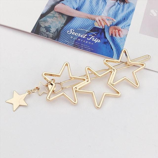 Elegant Star Alloy Hair Clip for Women