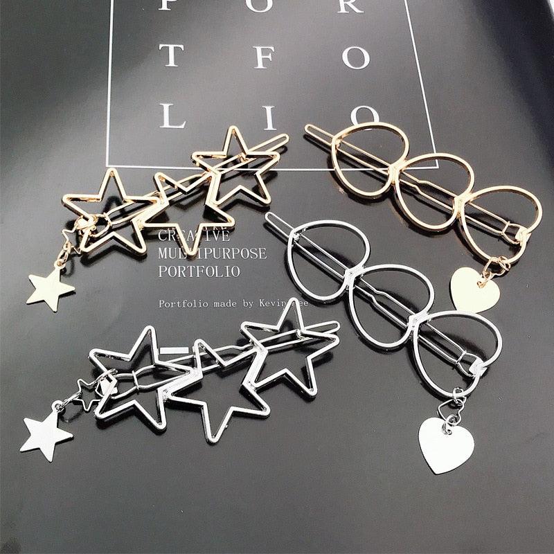 Elegant Star Alloy Hair Clip for Women