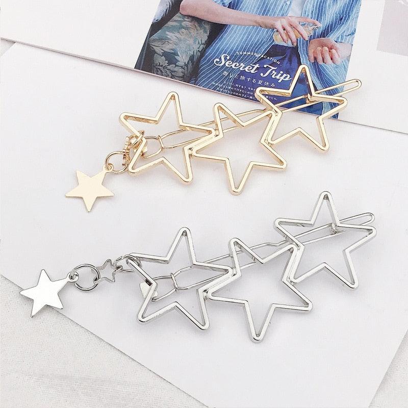 Elegant Star Alloy Hair Clip for Women