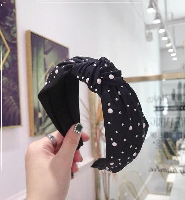 Bandeau en perles et strass fait main élégant pour femmes