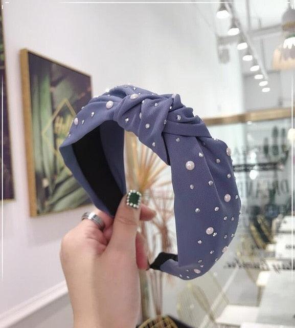 Bandeau en perles et strass fait main élégant pour femmes