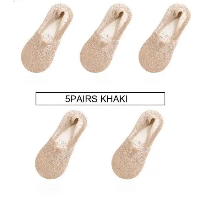 Chaussettes Cheville en Dentelle Fleur pour Femmes - Confort en Coton Respirant
