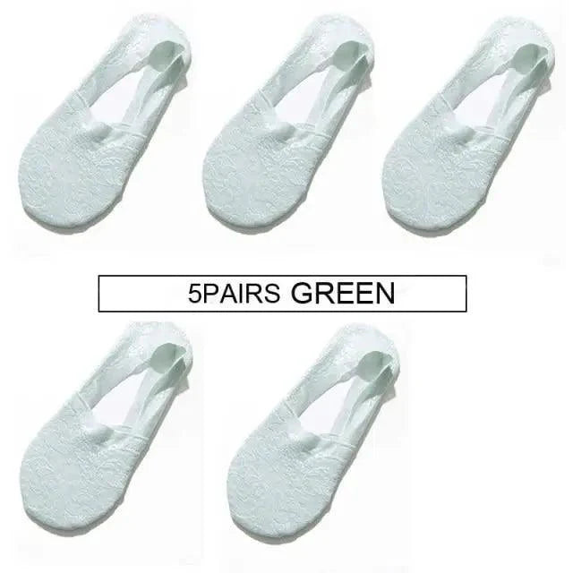Chaussettes Cheville en Dentelle Fleur pour Femmes - Confort en Coton Respirant