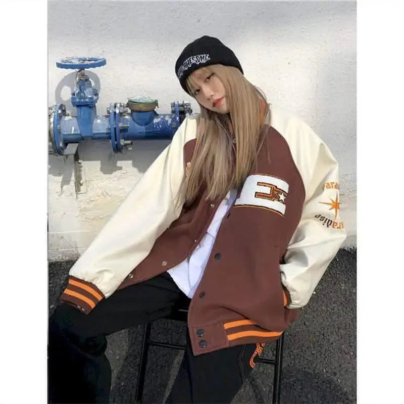 Veste Varsity Unisexe Tendance avec Design Unique en Patchwork