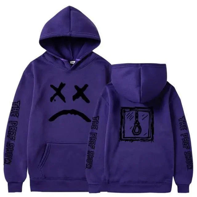 Trendy Smiling Face Print Pullover Hoodies for Couples - Unisex Streetwear Sweatshirts - Korvel