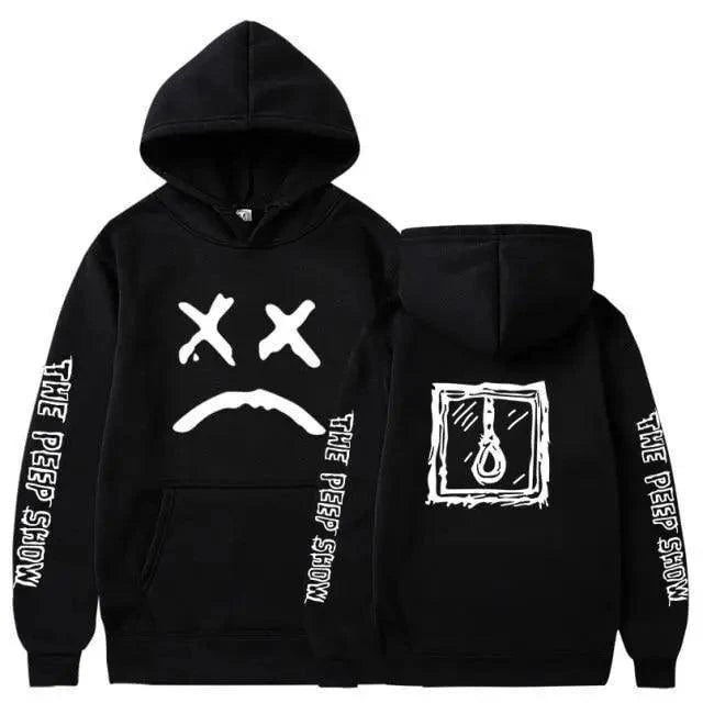 Trendy Smiling Face Print Pullover Hoodies for Couples - Unisex Streetwear Sweatshirts - Korvel