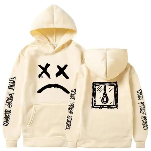 Trendy Smiling Face Print Pullover Hoodies for Couples - Unisex Streetwear Sweatshirts - Korvel