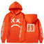 Trendy Smiling Face Print Pullover Hoodies for Couples - Unisex Streetwear Sweatshirts - Korvel