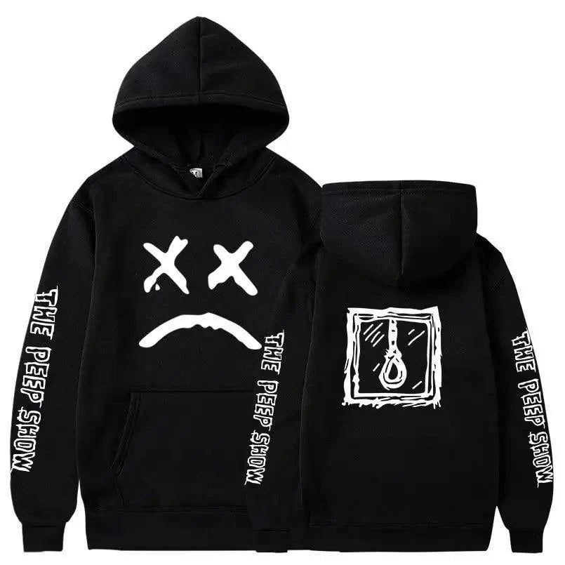 Trendy Smiling Face Print Pullover Hoodies for Couples - Unisex Streetwear Sweatshirts - Korvel