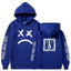 Trendy Smiling Face Print Pullover Hoodies for Couples - Unisex Streetwear Sweatshirts - Korvel