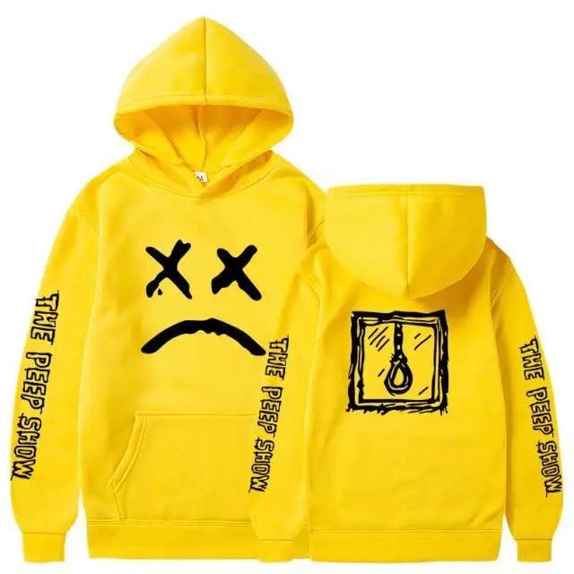 Trendy Smiling Face Print Pullover Hoodies for Couples - Unisex Streetwear Sweatshirts - Korvel