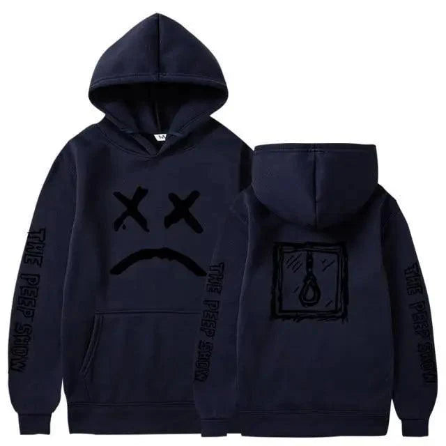 Trendy Smiling Face Print Pullover Hoodies for Couples - Unisex Streetwear Sweatshirts - Korvel