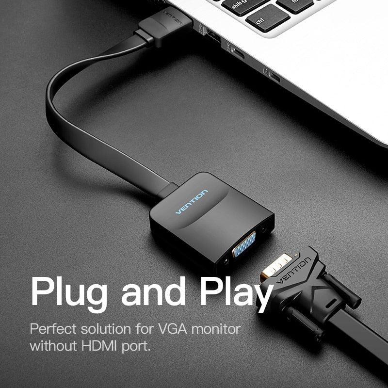 Adaptador HDMI a VGA Premium - Convertidor 1080p